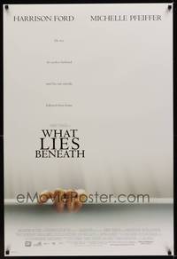 4w721 WHAT LIES BENEATH int'l DS 1sh '00 Robert Zemeckis directed, Harrison Ford &Michelle Pfeiffer!