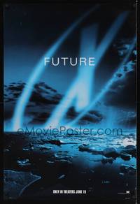 4w737 X-FILES style B teaser DS 1sh '98 David Duchovny, Gillian Anderson, Martin Landau, sci-fi!