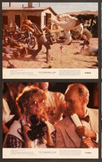 4x055 CANNONBALL RUN 8 color 8x10 stills '81 Burt Reynolds, Farrah Fawcett, Roger Moore, car racing!