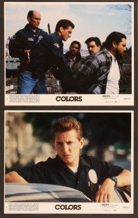 4x062 COLORS 8 8x10 mini LCs '88 Sean Penn & Robert Duvall as cops, directed by Dennis Hopper!