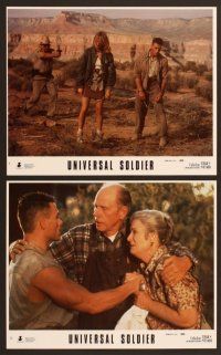 4x255 UNIVERSAL SOLDIER 8 8x10 mini LCs '92 Jean-Claude Van Damme & Dolph Lundgren!