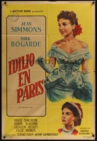 4y225 SO LONG AT THE FAIR Argentinean '50 Terence Fisher, Jean Simmons with plain & fancy clothes!