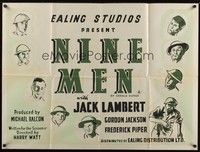 4y060 NINE MEN British quad '43 a story of English soldiers trapped in Libya during World War II!