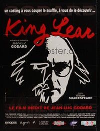 4y293 KING LEAR French 1p '87 Jean-Luc Godard sci-fi, cool art of William Shakespeare!