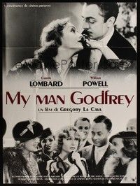4y298 MY MAN GODFREY French 1p R90s different images of William Powell & sexy Carole Lombard!