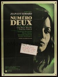 4y300 NUMBER TWO French 1p '75 Jean-Luc Godard's Numero Deux, c/u of Sandrine Battistella!
