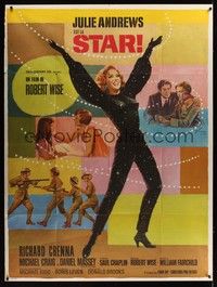 4y311 STAR French 1p '68 Robert Wise directed, Grinsson artwork of Julie Andrews!
