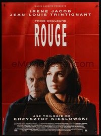 4y312 THREE COLORS: RED French 1p '94 Kieslowski's Trois couleurs: Rouge, Irene Jacob, Trintignant