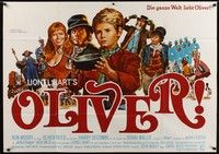 4y198 OLIVER German 33x47 '68 Charles Dickens, Mark Lester, Shani Wallis, directed by Carol Reed!