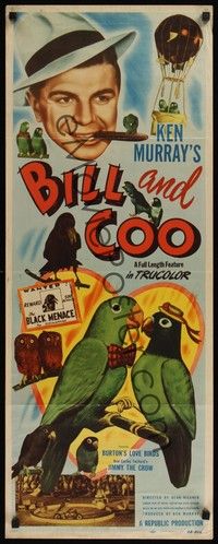 4y028 BILL & COO insert '48 Ken Murray's trained birds, you've never seen anything like it!