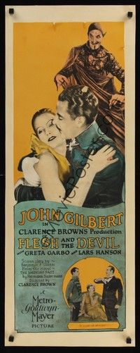 4y022 FLESH & THE DEVIL insert '26 John Gilbert's love for Greta Garbo goes beyond all limits!
