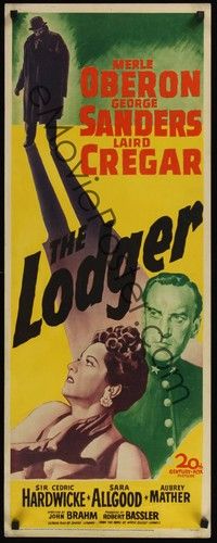 4y039 LODGER insert '43 Laird Cregar as Jack the Ripper, George Sanders, Merle Oberon!