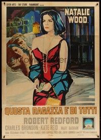 4y252 THIS PROPERTY IS CONDEMNED Italian 1p '66 different art of sexy Natalie Wood & Redford!
