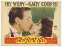4y139 FIRST KISS LC '28 great romantic super close up of Gary Cooper & Fay Wray about to kiss!