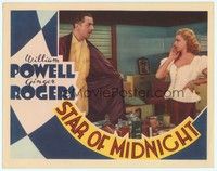 4y159 STAR OF MIDNIGHT LC '35 Ginger Rogers is surprised by zany shocked William Powell!