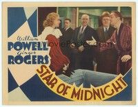 4y160 STAR OF MIDNIGHT LC '35 happy William Powell gestures to pretty Ginger Rogers!