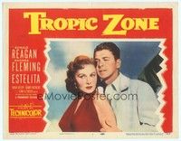 4y167 TROPIC ZONE LC #1 '53 great close up of Ronald Reagan holding sexy Rhonda Fleming!