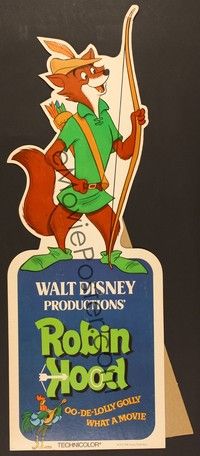 4y061 ROBIN HOOD set of 4 standees '73 great Disney cartoon images, completely unused!