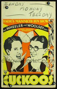 4y072 CUCKOOS WC '30 wacky art of singing Bert Wheeler & Robert Woolsey with bird bodies!