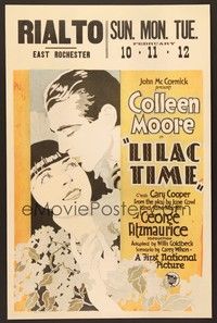 4y083 LILAC TIME WC '28 Gary Cooper is a British flyer in love with French Colleen Moore in WWI!
