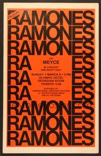 4y092 RAMONES WC '77 early one-night-only performance from the greatest punk rock band ever!