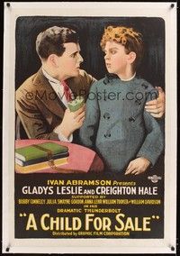 4z048 CHILD FOR SALE linen 1sh '20 Creighton Hale tells his son why he had to sell his sister!