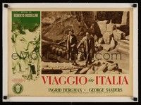 4z306 STRANGERS linen Italian 13x18 pbusta '53 Ingrid Bergman, directed by Roberto Rossellini