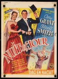 5a046 NIGHT & DAY Belgian '46 Cary Grant as composer Cole Porter who loves sexy Alexis Smith!
