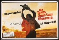 5a031 TEXAS CHAINSAW MASSACRE English reproduction poster R90s Tobe Hooper cult classic slasher horror!