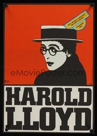 5a116 FILMS OF HAROLD LLOYD Czech 11x16 '77 artwork of the great comic actor by Vratislav Hlavaty!