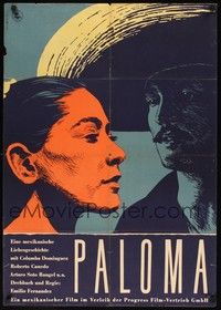 5a033 PUEBLERINA East German 23x32 '55 artwork of Columba Dominguez & Roberto Canedo in sombrero!