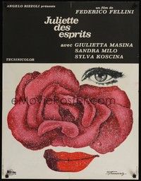 5a144 JULIET OF THE SPIRITS French 23x32 '65 Federico Fellini's Giulietta degli Spiriti!