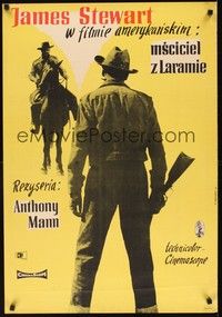 5a162 MAN FROM LARAMIE Polish 23x33 '59 James Stewart, directed by Anthony Mann, Stachurski art!