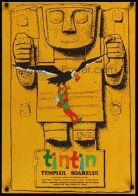 5a061 TINTIN & THE TEMPLE OF THE SUN Romanian '69 Eddie Lateste's Tintin et le temple du soleil