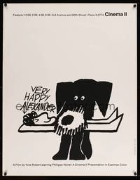 5a007 ALEXANDER limited edition 26x33 silkscreen '67 art of Philippe Noiret & his dog by Saul Bass!