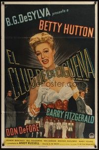 5a006 STORK CLUB Spanish/U.S. 1sh '45 Barry Fitzgerald, great art of pretty Betty Hutton!