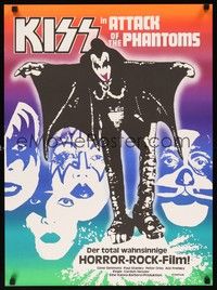 5a025 ATTACK OF THE PHANTOMS Swiss '78 cool image of KISS, Criss, Frehley, Simmons, Stanley!