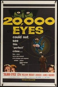 5b009 20,000 EYES 1sh '61 Gene Nelson, Merry Anders could not see the perfect crime!