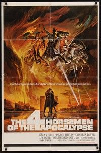 5b017 4 HORSEMEN OF THE APOCALYPSE style A 1sh '61 really cool artwork by Reynold Brown!