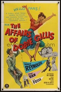 5b026 AFFAIRS OF DOBIE GILLIS 1sh '53 Debbie Reynolds, Bobby Van, Bob Fosse!