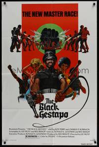5b100 BLACK GESTAPO 1sh '75 The People's Army has declared war, The New Master Race!