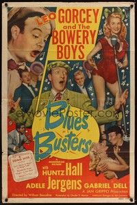 5b121 BLUES BUSTERS 1sh '50 Leo Gorcey and the Bowery Boys, sexy Adele Jergens!