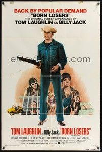 5b128 BORN LOSERS 1sh R74 Tom Laughlin directs and stars as Billy Jack!