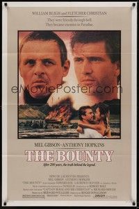 5b131 BOUNTY 1sh '84 Mel Gibson, Anthony Hopkins, Laurence Olivier, Mutiny on the Bounty!