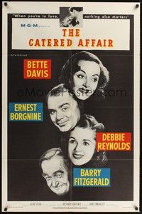 5b166 CATERED AFFAIR 1sh '56 Debbie Reynolds, Bette Davis, Ernest Borgnine, Barry Fitzgerald!