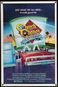 5b179 CHEECH & CHONG'S NEXT MOVIE 1sh '80 Tommy Chong, Cheech Marin, cool drive-in drug art!