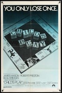 5b180 CHILD'S PLAY 1sh '73 directed by Sidney Lumet, cool board game image!