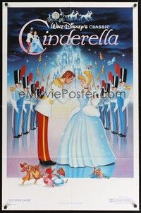 5b184 CINDERELLA int'l 1sh R87 Walt Disney classic romantic musical fantasy cartoon!
