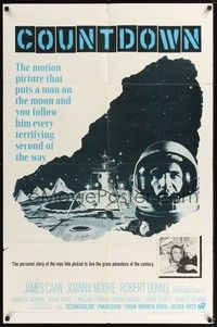 5b206 COUNTDOWN 1sh '68 Robert Altman, spaceman James Caan in the great adventure of the century!