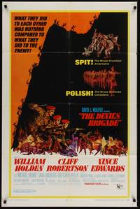 5b245 DEVIL'S BRIGADE 1sh '68 William Holden, Cliff Robertson, Vince Edwards, cool art by Kossin!